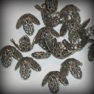6 Sterling Silver Plated Fancy Filigree Bead Caps (bcs9vjsbb68)