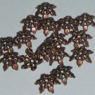 6 Antique Copper 12mm Filigree Bead Caps (bcc3jsuh2365)