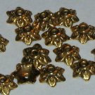 16 Antique Gold Plated 8mm Flower Bead Caps bcg15hka626