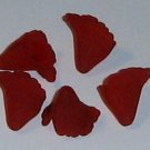 Hand Dyed Cranberry Ruffled Iris Flowers (ri20mm21)