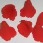 Hand Dyed Cranberry Ruffled Iris Flowers (ri20mm21)