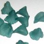 Hand Dyed Cyan Blue Ruffled Iris Flowers (ri12mm24)