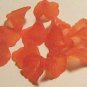 Hand Dyed Salmon 12mm Ruffled Iris Flowers ri12mm16