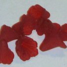 Hand Dyed Cranberry Ruffled Iris Flowers (ri12mm21)