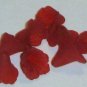 Hand Dyed Cranberry Ruffled Iris Flowers (ri12mm21)