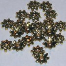 12 Antique Gold Plated 9mm Bead Caps (bcg1fcebfc14)