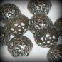 12 Sterling Silver Plated Open Tip Petal Bead Caps (bcs7vjst190)