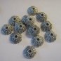 8 Antique Silver Bead Caps 10mm (bc18)