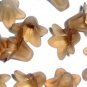 Hand Dyed 14mm Camel Lucite Trumpet Flowers (tf14mm7)