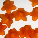 Hand Dyed 18mm Pumpkin Lucite Trumpet Flowers (tf18mm6)