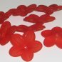 Hand Dyed 20mm Cherry Red Lucite Daisy Flowers df20mm14