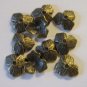 10 Antique Brass Leaf Bead Caps 11mm (bc5)