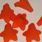Hand Dyed Tangerine 22mm Trumpet Flowers tf22mmlf18