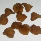 Hand Dyed 12mm Chocolate Lucite Iris Flowers (ri12mm4)