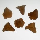 Hand Dyed 20mm Chocolate Lucite Iris Flowers (ri20mm4)