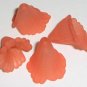 Hand Dyed Tangerine Ruffled Iris Flowers (ri20mm18)
