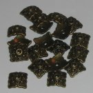 18 Antique Brass Bead Caps 9x9mm (bcb3j365d8.5.5)