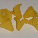 Hand Dyed Sunflower Ruffled Iris Flowers (ri20mm22)