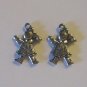 2 Silver Pewter Matryoshka/Russian Doll Charms (m72)