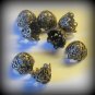 12 Petal Antique Brass Oxidized 8mm Bead Caps (bcs20l112)