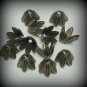 12 Petal Antique Brass Oxidized 8mm Bead Caps (bcs20l112)