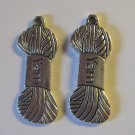 2 Silver Pewter Yarn Charms (mO6)