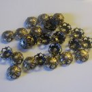 Antique Brass Filigree Bead Caps 9mm (bcb14w10)