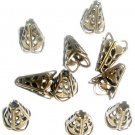 Antique Brass Filigree Cone Bead Caps (bcb6vjsa135)