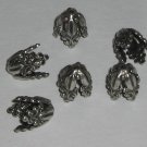 2 Silver Plated 9mm Ornate Bead Caps (bcs14vjsa905)