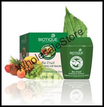 Biotique Bio Fruit Whitening Lip Balm Lightens & Evens-Out Lip Tones 16 GM