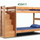 Twin Staircase Bunk Bed with Slat By Pine Crafters