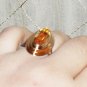 18K Gold Honey Citrine Impressive and Bold Ring