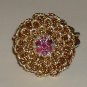 Heavy 14k Yellow Gold Ruby Flower Ring