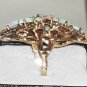 Amazing Vintage 14k Gold Crystal Opals Ultra Long Cluster Bamboo Flashy Ring