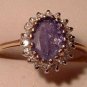 Natural ALEXANDRITE 14K Yellow Color Change Alexandrite and Diamond Ring