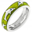 Green Apple Dolphin Ring This item is available in sizes  5  to  10