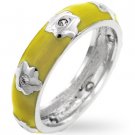 Yellow Flower Enamel Band This item is available in sizes  5  to  10