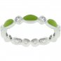 Lime Green Link Enamel Stacker Ring This item is available in sizes 5 to 10