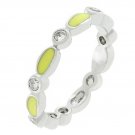 Yellow Link Enamel Stacker Ring This item is available in sizes  5  to  10