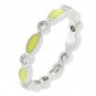 Yellow Link Enamel Stacker Ring This item is available in sizes 5 to 10
