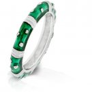 Dark Green Enamel Stacker Ring This item is available in sizes  5  to  10