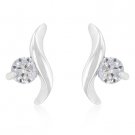 Twisting Solitaire CZ Earrings