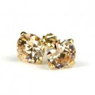 Simple Champagne CZ Studs