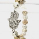 Crystal Hamsa Stretch Bracelet