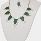 Green Medieval Inpsired Necklace Set