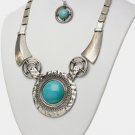 Turquoise Futuristic Style Necklace Set