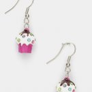 Pink Small Cupcake Earrings