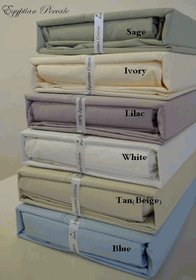 R-T&acirc;�&cent; Luxury Solid Egyptian Cotton Percale Sheet Set