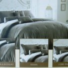 Luxury Oversized 300TC Striped Alternative Down Comforter 7pc Set Deep Chocolate