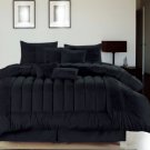 8pc Luxury Bedding Set- SVLL. Black